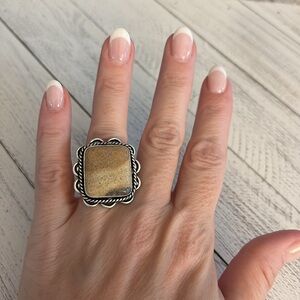 Sterling Silver 925 Stone Ring size 6 new